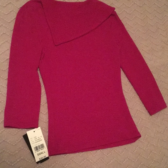 NWT Purple Sweater with asymmetrical neckline - Picture 3 of 4